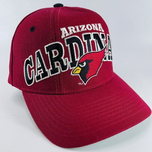 VTG 90's Starter NFL Arizona Cardinals Tri-Power Snapback Cap Hat Red Wool Logo - Picture 1 of 12